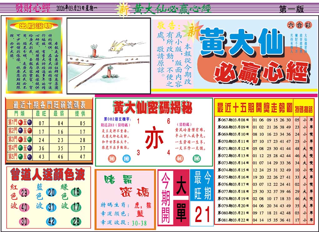 082期黄大仙必赢心经A[图]